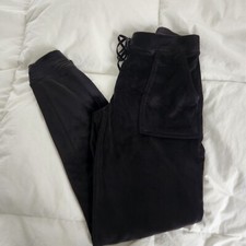 House Of Harlow 1960 Black Velour Drawstring Pants Size XS