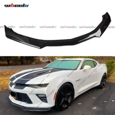 For Chevy 16-22 Camaro 1LE Style Carbon Fiber Front Bumper Lip Splitter Kit ABS