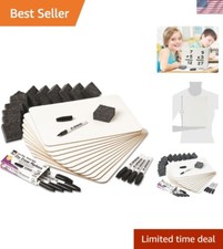 12-Piece Eco-Friendly Dry Erase Whiteboard Class Set with Safe Markers  Erasers