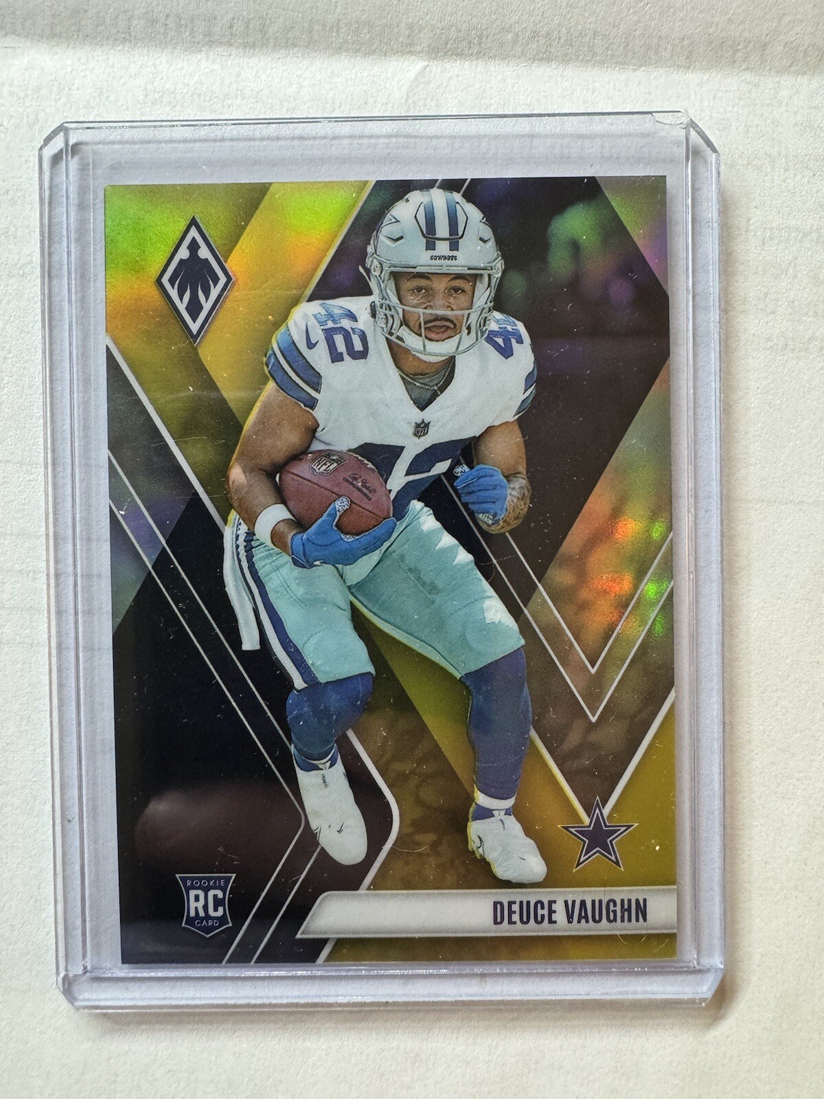 2023 Panini Phoenix - Rookies Yellow #134 Deuce Vaughn 75/75 (RC) Last On Print!