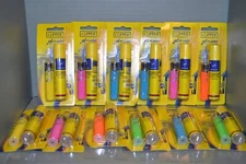 Lot Of 12 Clipper Lighters With Butane, Solid Colors