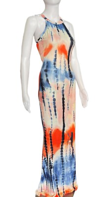 Oluolin Women's Tie Dye Long Summer Comfort Stretch Maxi Dress