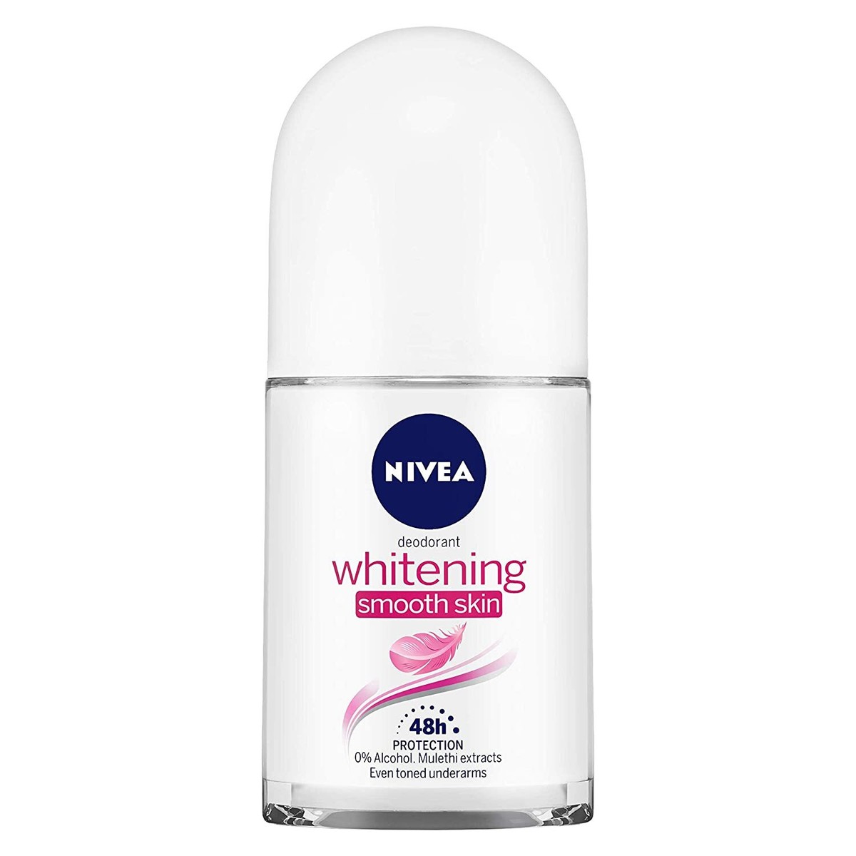 NIVEA Whitening Smooth Skin Deodorant Roll On for Women, 50ml