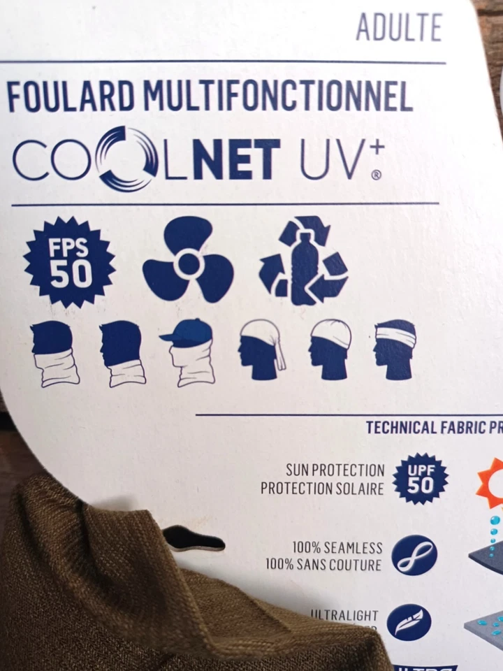 Bandana Buff CoolNet UV+ UPF50 Buff Multif.l Adulto Verde Militar Foto 4 de 4