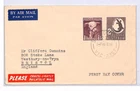 AUSTRALIA 1948 FDC Melbourne 1s/3d BULL 2s ART Air Mail First Day Cover YM256