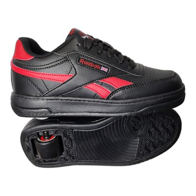 Heelys x Reebok Classic Skateschuhe - Größe UK 2 - schwarz/rot - SALE