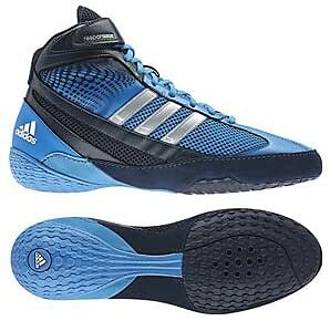 blue wrestling boots