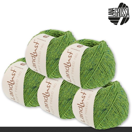 Lana Grossa 5 x 50 g Landlust Soft Tweed 180 Schurwolle Stricken Wolle 18 Farben - Bild 16 von 37