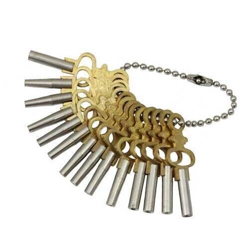 Brass 14 Pcs Universal Pocket Watch Key Set for Winding from 5022 - Picture 1 of 1