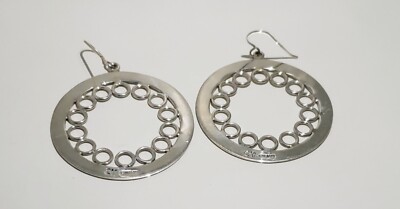 Handwerklich gefertigte Sterlingsilber Zifferblatt Ohrhänger QVC