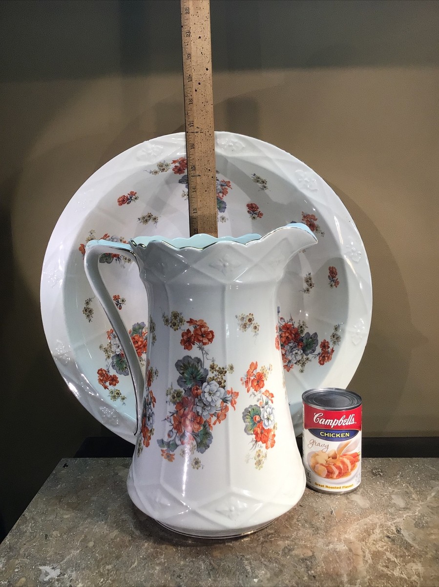 1930s Pitcher & Bowl Burgess and Leigh England Burleigh Ware