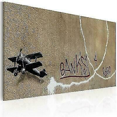 Quadro decorativo Bansky em algodão e poliéster com desenho de uma criança  pintando 70x100 cm Forme 966BRS1174 - Comprar com preços económicos