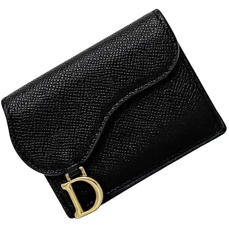 Portefeuille Christian Dior triple volet f 22427 selle noire S5653CBA_M900 bon état