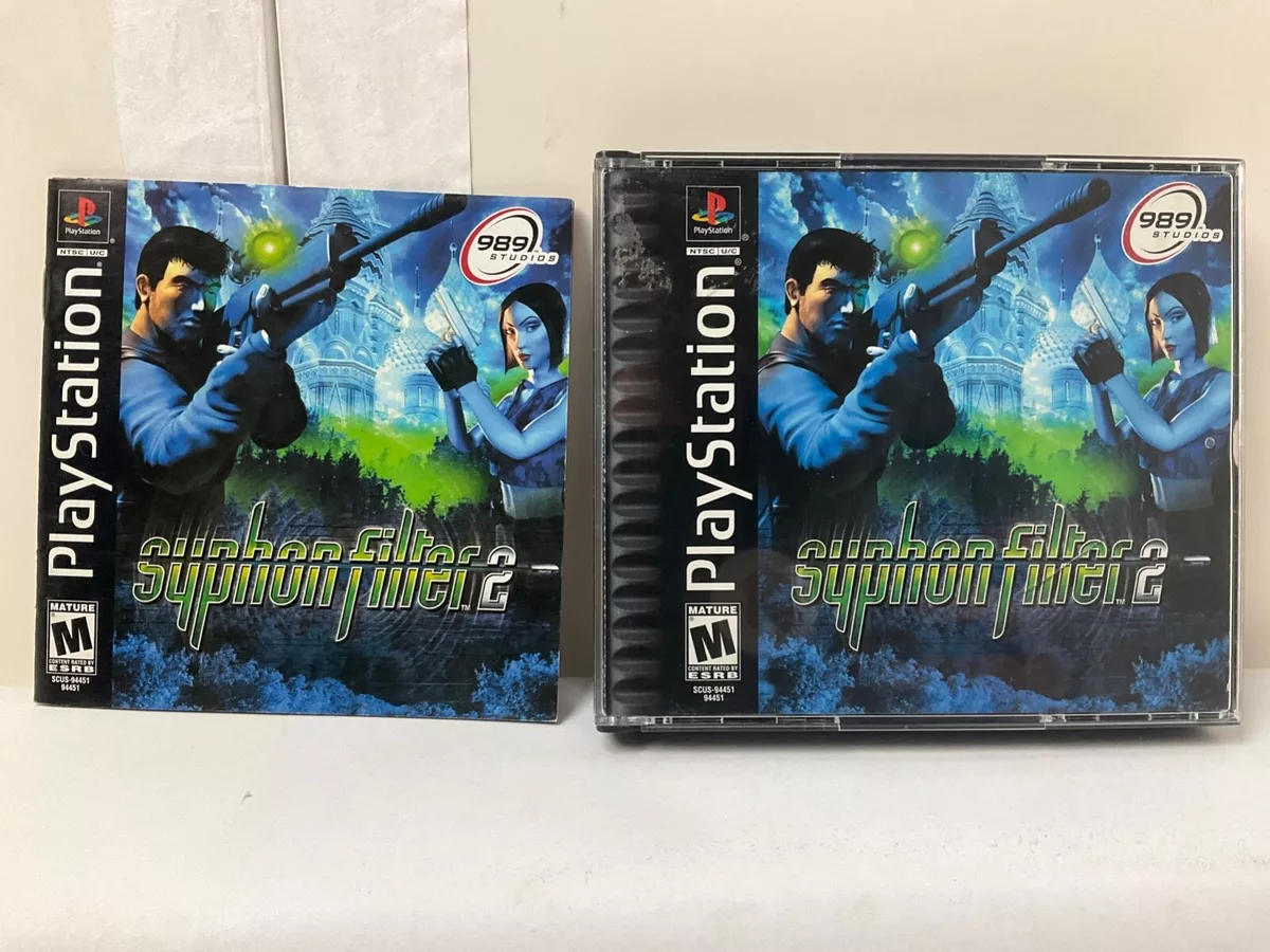 Playstation 1 PS1 Syphon Filter 2 Black Label Complete w/ Manual