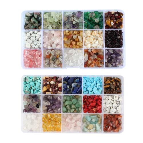 Copeaux de pierres précieuses naturelles perles assorties perles en cristal lâches pour bricolage artisanat - Photo 1/7
