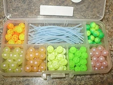 NEW!! COMBO 8mm TROUT & STEELHEAD BEST SELLERS BEAD BOX 30 PACK BEAD PEGS!!