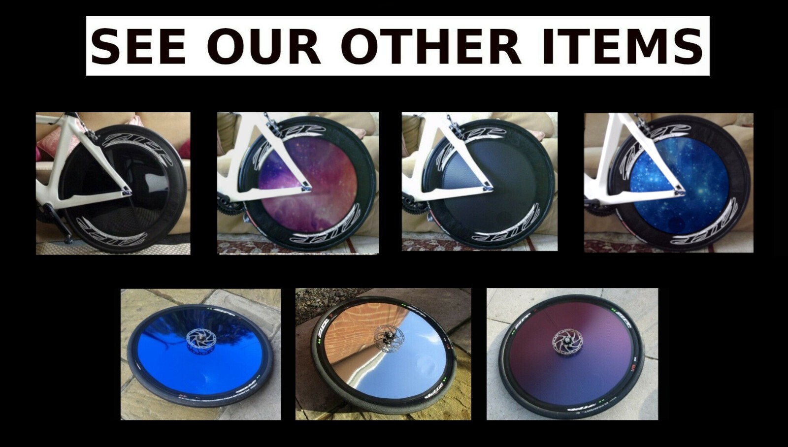 VITESSE DISC WHEEL COVERS DARK CARBON EFFECT CYCLING TIME TRIAL