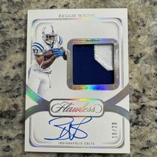 2024 Panini Flawless Reggie Wayne Patch Auto Silver #/20 Colts