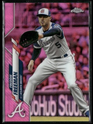 2020 Topps Chrome #131 Freddie Freeman Pink Refractor