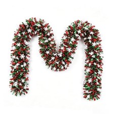 50FT Metallic Tinsel Twist Hanging Garland - Shiny Tinsel - Christmas