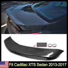 For 2013-2017 Cadillac Xts Sedan Highkick Trunk Spoiler Wing V Style Carbon Look For 2013-2017 Cadillac Xts Sedan Highkick Trunk Spoiler Wing V Style Carbon Look