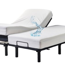Waterproof Split Queen Mattress Protector for Adjustable Bed Contains 2 Cover...