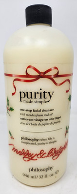 Philosophy Purity One-Step Facial Cleanser 32 oz + pump New
