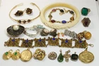 Vintage 23 Piece Art Deco Victorian 1950s Gold Filled & Costume Jewelry Lot