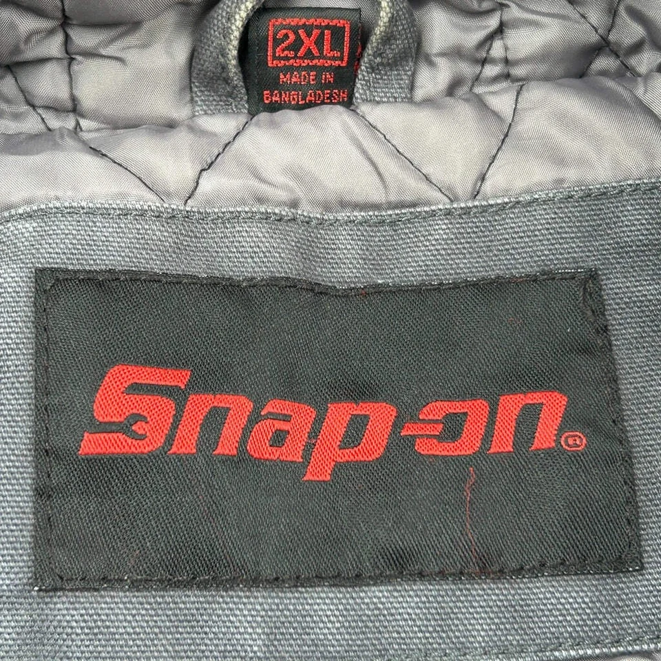 Chaqueta a Presión Parche Bandera Americana - 2XL Gris Mezcla de Algodón Foto 3 de 4