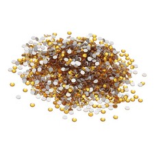SS10/1440Pcs Glass Diamante Rhinestone, Man Made Gems, Gold Yellow