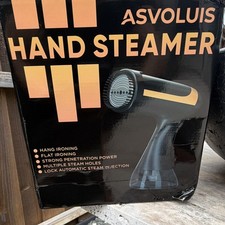 ASVOLUIS Cuiseur Vapeur Portable en Tissu, Réservoir 300 ml, Noir/Or