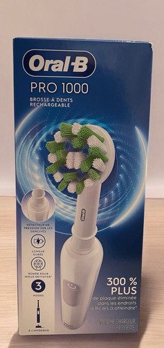 Oral-B Pro 1000 Power Rechargeable Electric Toothbrush Powered By Braun, 1 count