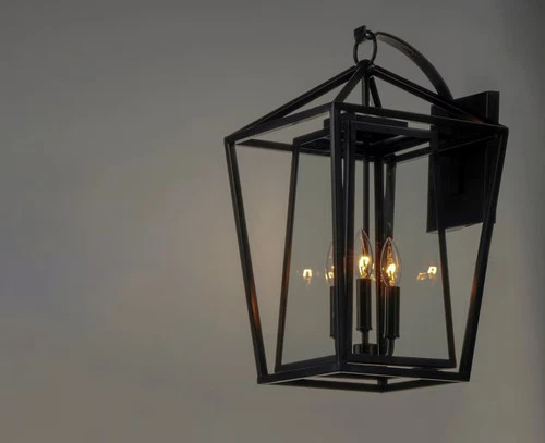 Maxim Artisan 3-Light Outdoor Wall Lantern in Black - Picture 4 of 4