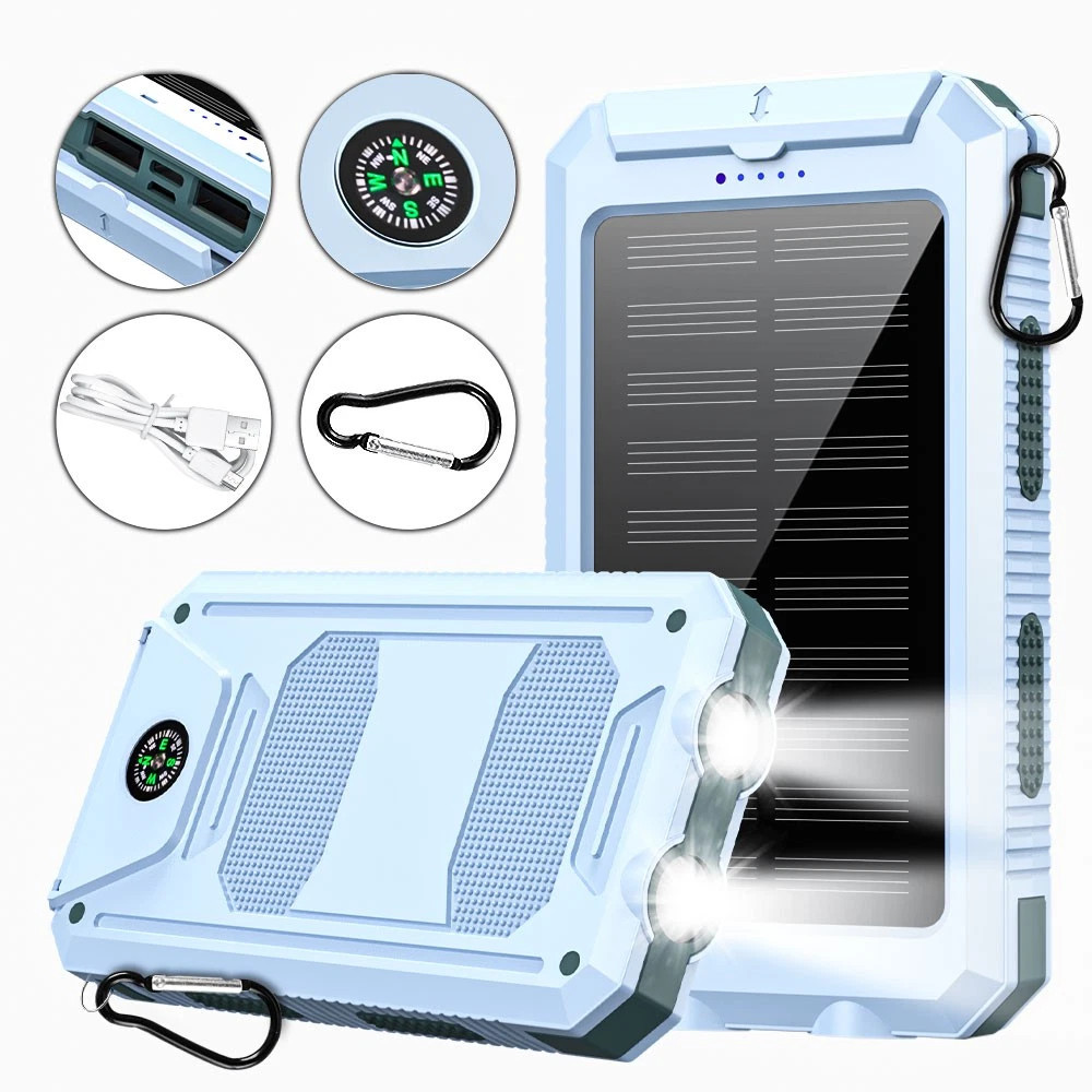 2026 Super 10000000mAh USB Portable Charger Solar Power Bank For Cell Phone