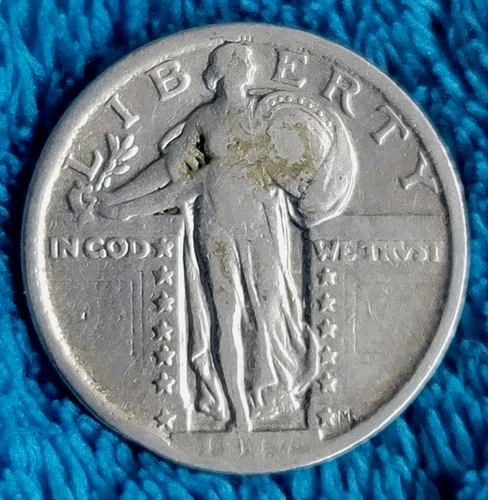 1917 P STANDING LIBERTY 90% SILVER QUARTER (TYPE 2) ☆ SEE MY PICS ☆