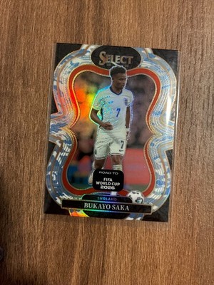 2025-26 Panini Select Road to WC Bukayo Saka Winter Camo NM 07/49