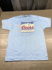 Vintage 80’s Screen Stars Made In USA Tshirt Sz L “ Coors “ Single Stitch Blue