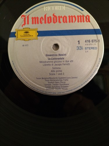ROSSINI LA CENERENTOLA ALVA CAPECCHI MONTARSOLO BERGANZA LP 33 EDITORIA - Picture 6 of 9