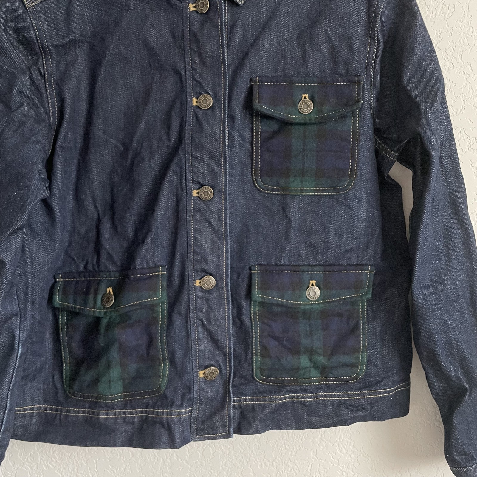 Pendleton Jacket Womens Medium Blue Denim Plaid P… - image 3