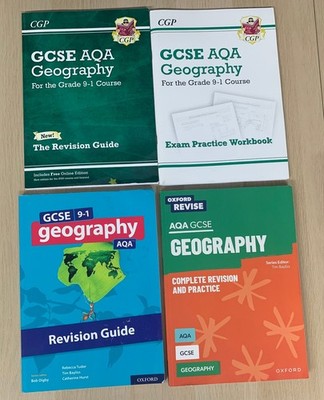 GCSE AQA Geography Bundle   CGP Revision Guide, Workbook + Oxford Complete