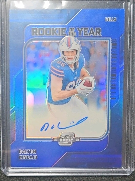 Dalton Kincaid Panini Contenders Optic Rookie of the Year Contenders Autographs #ROYDC Blue