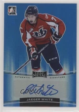2014-15 ITG Leaf Metal Blue Prismatic 12/25 Jaeger White #BA-JW1 Auto 0a4
