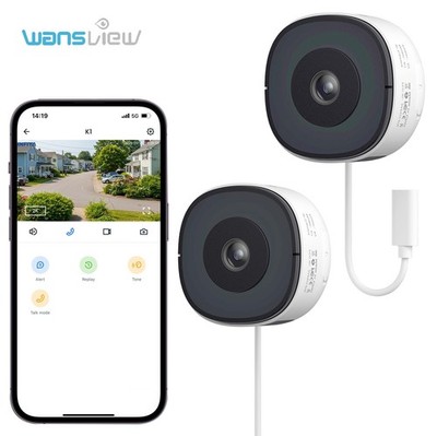 2Pack Wansview 2K Window Camera WiFi Indoor Cameras Home Security 24/7 Recording
