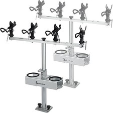 2 Spider Rig Rod Holders for Boat,Aluminum Adjustable Crappie Fishing Pole Mount