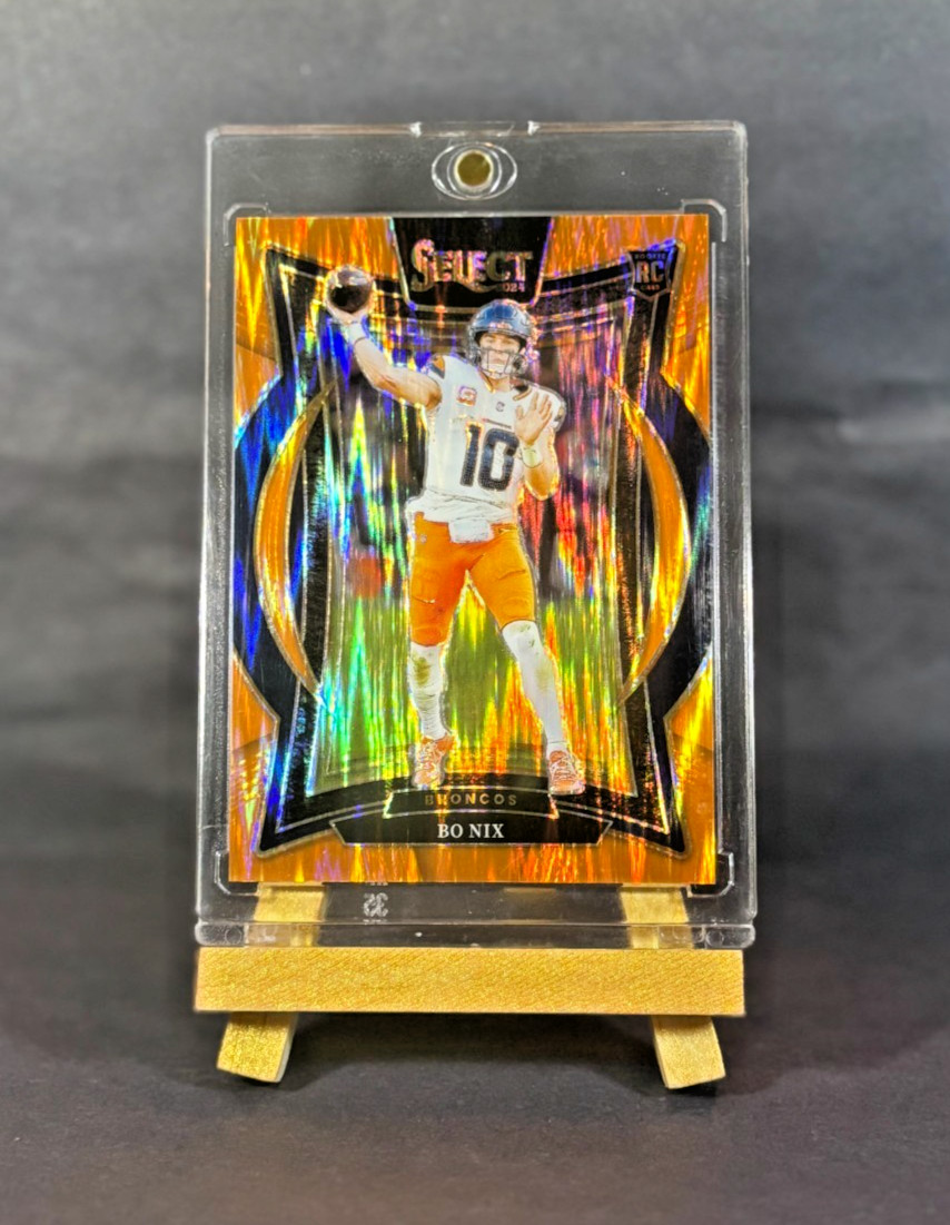 2024 Panini Select CONCOURSE #30 Bo Nix RC ORANGE SHOCK 243/499 MINT! CENTERED!