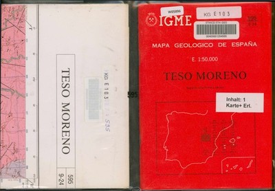 Mapa Geologico de Espana. No. 595. Part 9-24. TESO MORENO. 1:50.000 (1 Karte + 1