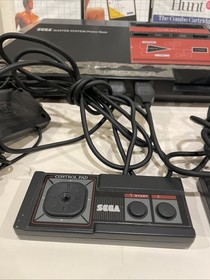 Sega Master System Console, 2 Controllers, AC & Cords, & 3 Games Tested Works