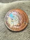 OLD COIN SALE!! Xf+ 1884 INDIAN HEAD CENT PENNY w/ High Grade Toned