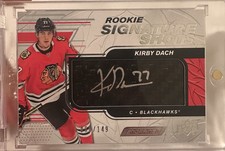 2019-20 UD Engrained Rookie Signature Shots Kirby Dach Canadiens Stick Auto /149
