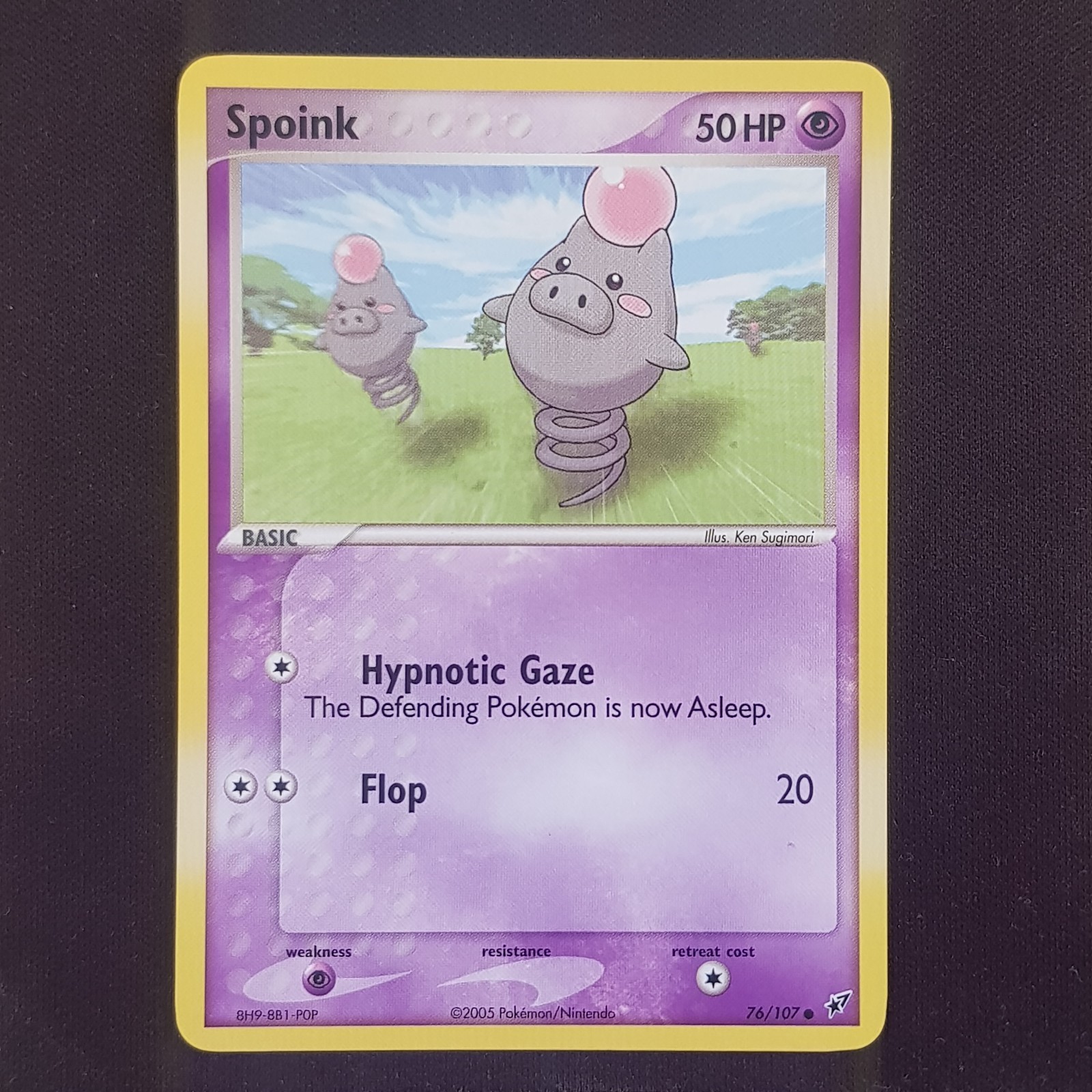 Spoink 76/107 EX DeoxysđNEAR MINT Pokemon Card TCG